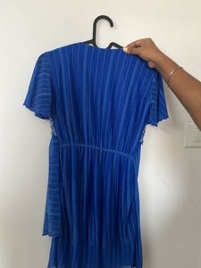 Blue Top, Lacey Details And A Little Shiny