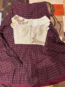 Trendy Crop Top Skirt Festive