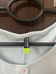 Cute Light Blue Crop Top