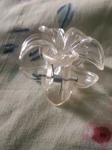 Clear Flower Hair Clip