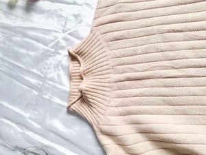 Ribbed Knit Turtleneck Sweater