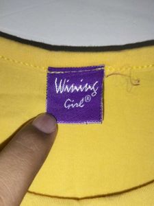 Yellow Dress Ethnic Print - Thigh Length