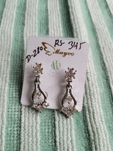 Sparkling Silver Dangle Earrings
