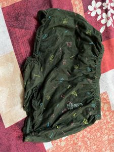 Olive Patterned Shorts