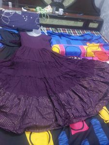 purple beautiful gawn