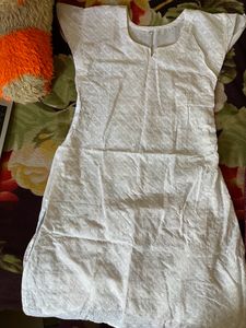 White Pure Cotton Kurti🦋