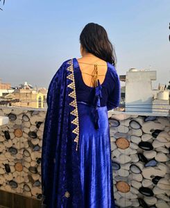 Royal Blue Velvet Suit