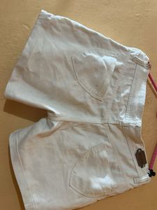 White Denim Shorts