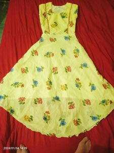 Yellow Frok Type Kurti