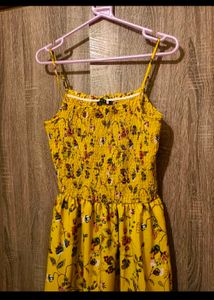 Smoky Yellow Floral Maxi Dress 💛💛
