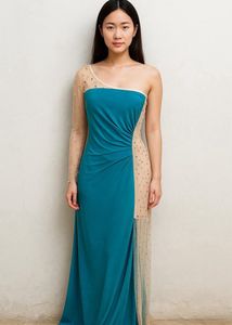 Elegant Teal Maxi Dress