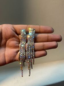 Sparkling Rhinestone Dangle Earrings
