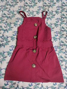 Cute Girls Red Jumper Dress Set