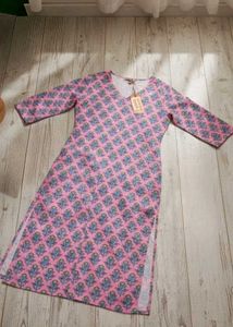 Pink Floral Print Kurti