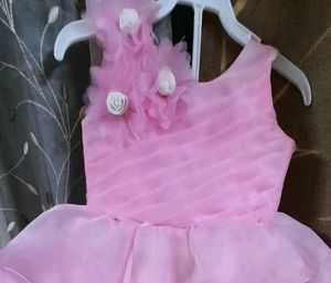 Baby Pink Frock | Length 16 | Chest 20