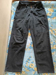 Blue & Black Minimal Straight Jeans For Girls