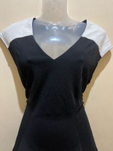 Korean Black v Neck Top