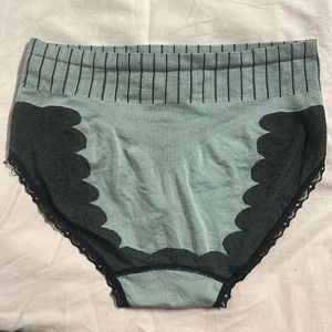 Gray Lace Trim Panties