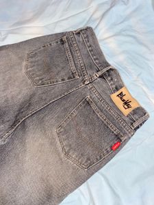 High Waist Wide Straight Fit Jeans