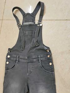 Gray Denim Overalls