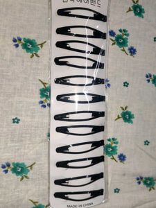 Black Hair Clips (12pcs)