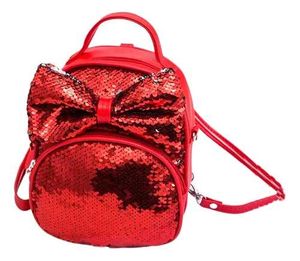 Sparkly Red Sequin Bow Backpack