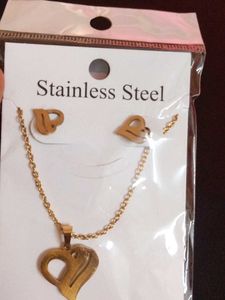 Heart Necklace & Earring Set