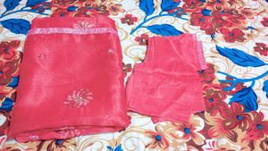 Elegant Pink Floral Embroidered Dupatta