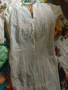 White Embroidered Kurta