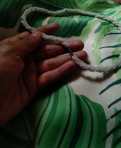 White Bidded Spiral Necklace
