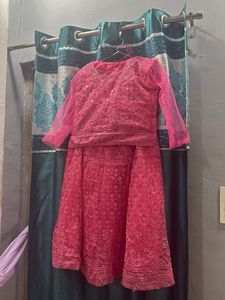 Pink Embroidered Lehenga Choli Set