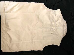 Beige Padded Vest Jacket