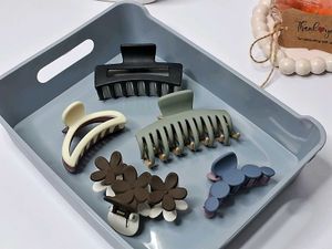 5 Pcs Combo Of Matte Hair Claws (Random Color)