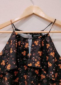 BLACK PRINTED TOP