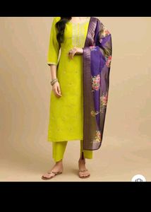 New Rayon SLUB Kurta Set For Women