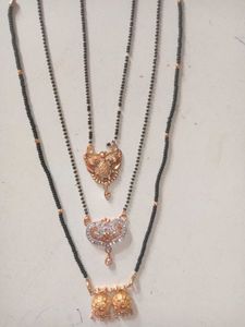 Set of 3 Indian Mangalsutra Necklaces