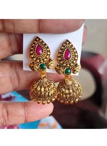 South Indian gold Plated Earrings JHUMKA