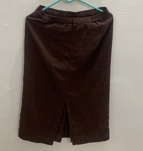Brown Straight Skirt