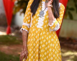 Boho Yellow Dress Women