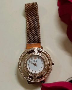 Elegant Crystal Accented Women's Watch