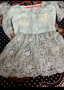 Elegant White Embroidered Dress