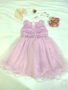 Lavender Barbie Dress For Baby