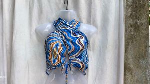 3111. Patterned Halter Top