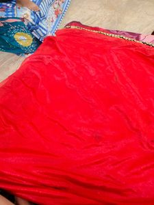 Beautiful Red colour chiffon saree