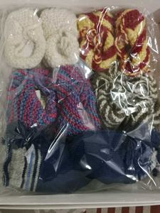 5 Woollen Socks For New Born Baby
