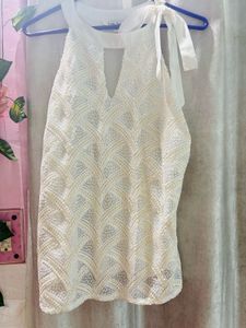 White Lace Halter Top