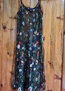 Floral Embroidered Maxi Dress