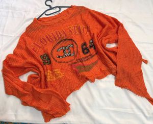 🎁Buy1 Get1 Free Oversized Crop Graphic Top