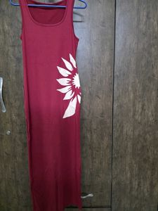 Red Floral Bodycon Dress