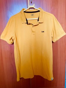 Lee Mustard Men’s Polo T-Shirt Size M